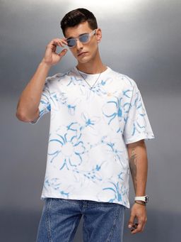 WROGN - Oversized Floral Aop T-Shirt White