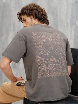 WROGN - Stitch Oversized Fit T-Shirt Charcoal