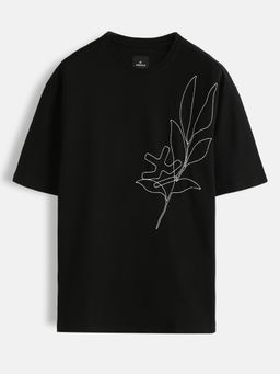 WROGN - Embroidered Oversized T-Shirt Black
