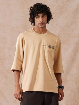 WROGN - Heavy Gsm 3/4Th Sleeve T-Shirt Beige