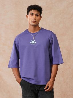 WROGN - Solid 3/4Th Sleeve T-Shirt Blue