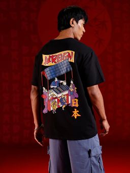 WROGN - Minimal Chest Print Oversize T-Shirt Black