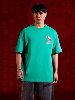 WROGN - Oversized T-Shirt With Embroidered Chest Detail Green