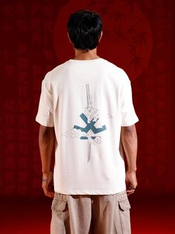 WROGN - Puff Print Chest Motif Oversized T-Shirt White