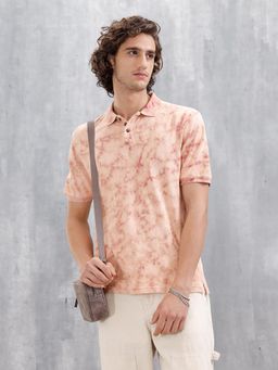 WROGN - Marble Tie And Dye Comfort Fit T-Shirt Maroon
