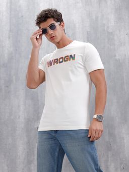 WROGN - Slim Fit Iridescent Holographic T-Shirt White