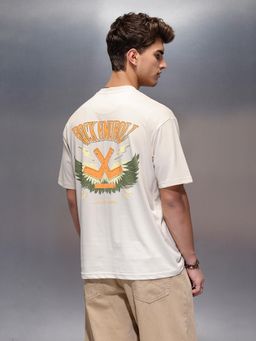 WROGN - Casual Back Oversized T-Shirt Off White