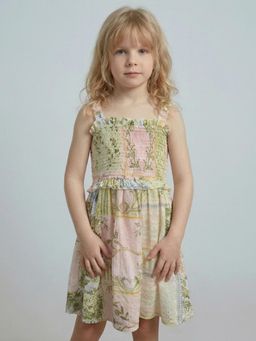 ONLY - Girls Floral Print Smocked Dress