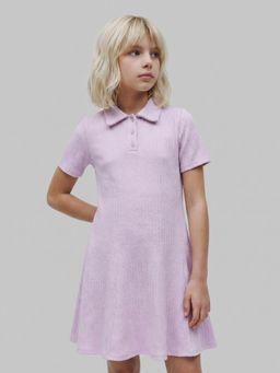 ONLY - Girls Purple Knitted Shirt Dress