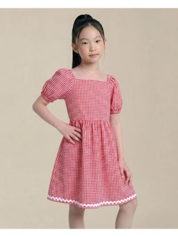 ONLY - Girls Red Gingham Checks Dress