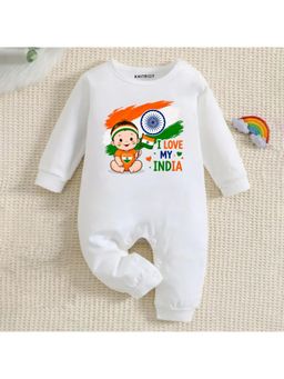 KNITROOT - Independence Day Theme I Love My India Printed Romper