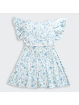 TINY GIRL - White Floral Polyester Dress