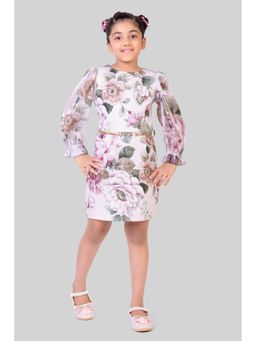 TINY GIRL - Pink Floral Polyester Dress