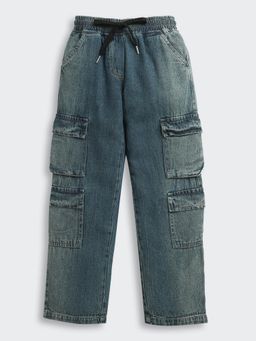 TINY GIRL - Blue Solid/Plain Denim Jeans