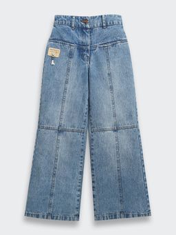 TINY GIRL - Blue Solid/Plain Denim Jeans