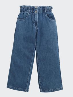 TINY GIRL - Blue Solid/Plain Denim Jeans