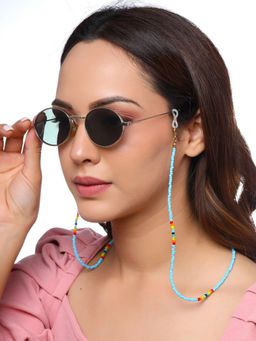 Yellow Chimes - Blue Beaded Face Mask Chains Sunglasses Accessories/Sunglasses Chain