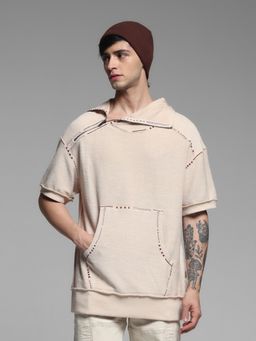 Jack & Jones - Beige Oversized Fit T-Shirt