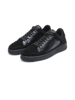 Rare Rabbit - Mens Amigo Black Parachute Lace-Up Closure Sneaker