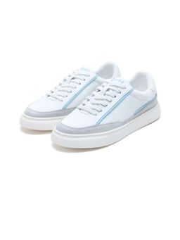 Rare Rabbit - Mens Kennen Ice Blue Micro Fiber Causal Sneaker