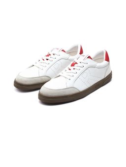 Rare Rabbit - Mens Knox White Micro Fiber Causal Sneaker