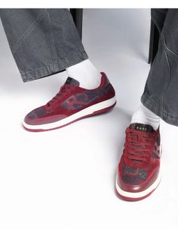 Rare Rabbit - Men Loom Dark Red Leather Lace-Up Closure Shoes