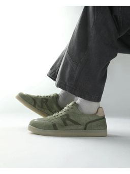 Rare Rabbit - Men Orla Sage Lace-Up Suede Closure Sneaker