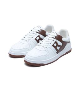 Rare Rabbit - Mens Phantom Brown Micro Fiber Navy Causal Sneaker