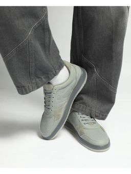 Rare Rabbit - Mens Reven Sage Lace-Up Closure Leather Sneaker