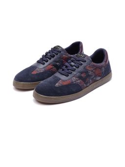 Rare Rabbit - Men Yarn Dark Blue Leather Lace-Up Closure Shoes