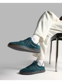 Rare Rabbit - Men Zenith Green Leather Lace-Up Closure Shoes