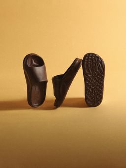 Jack & Jones - Men Dark Brown Moulded Pool Sliders