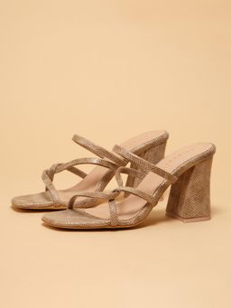 ERIDANI - Aneira Beige Workwear Sandal Heels