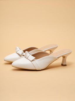ERIDANI - Flaire White Workwear Sandal Heels