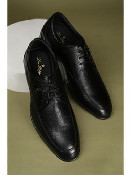 Louis Philippe - Men Black Leather Lace Up Derbies