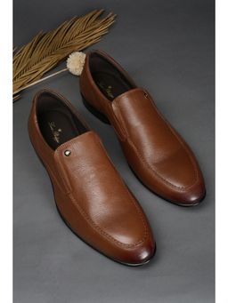 Louis Philippe - Men Brown Slip Ons Loafers