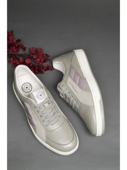 Louis Philippe - Men Grey Lace Up Sneakers