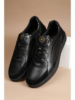 Louis Philippe - Men Black Lace Up Sneakers