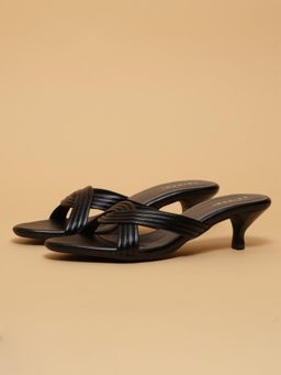 ERIDANI - Loretta Black Workwear Sandal Heels