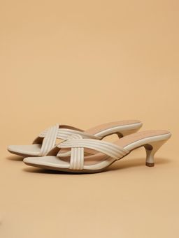 ERIDANI - Loretta Off White Workwear Sandal Heels