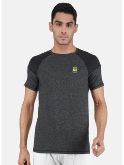 Rock.it - Men Solid Round Neck T-shirt - Dark Grey