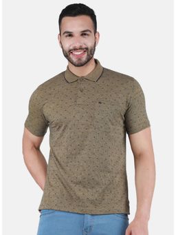 Monte Carlo - Men Printed Polo T-shirt - Brown