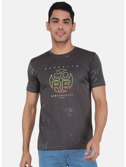 Monte Carlo - Men Printed Round Neck T-shirt - Grey