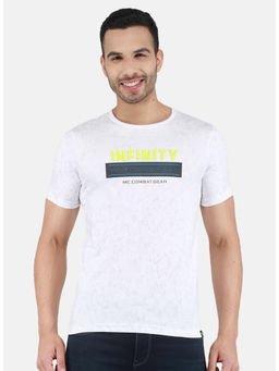 Monte Carlo - Men Typography Round Neck T-shirt - White