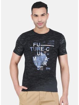 Monte Carlo - Men Typography Round Neck T-shirt - Black