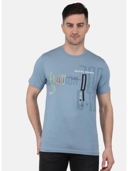 Monte Carlo - Men Printed Round Neck T-shirt - Blue