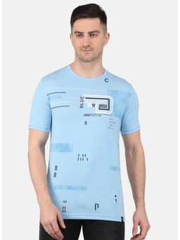 Monte Carlo - Men Printed Round Neck T-shirt - Blue