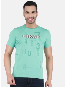 Monte Carlo - Men Printed Round Neck T-shirt - Green