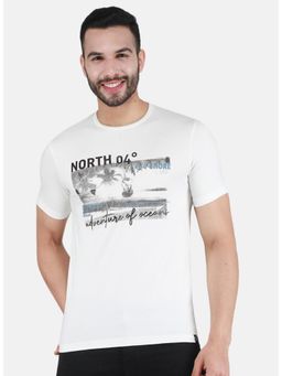 Monte Carlo - Men Printed Round Neck T-shirt - Off White