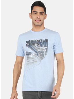 Monte Carlo - Men Printed Round Neck T-shirt - Blue